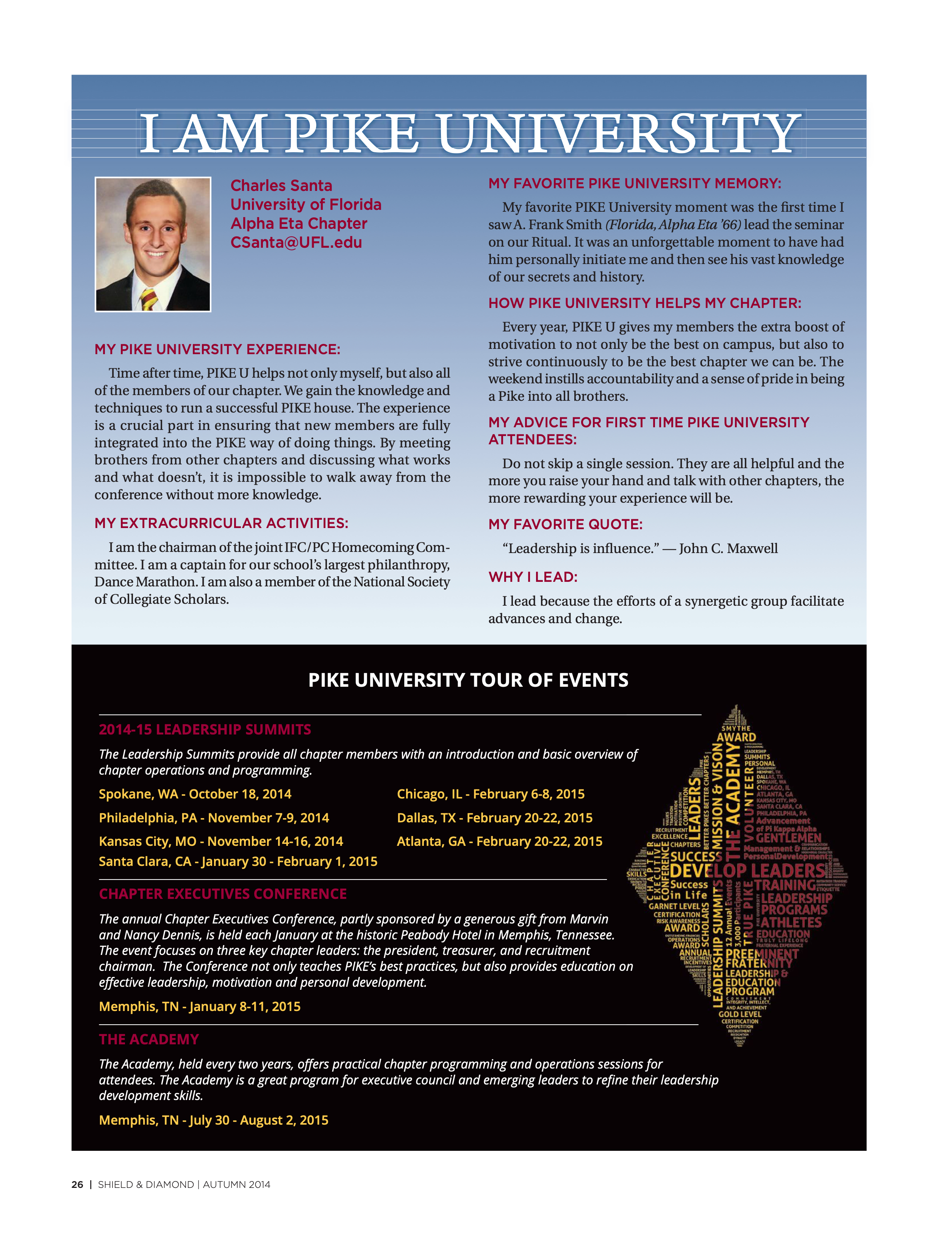 Pike University Tour of Events